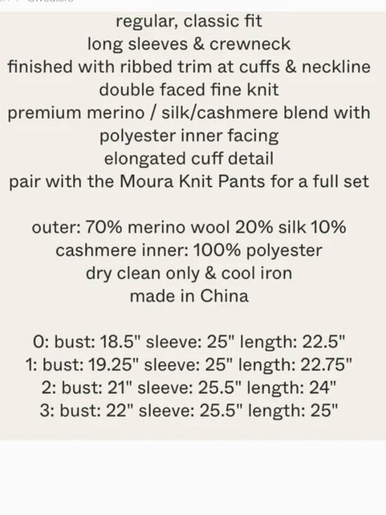 Studio Nicholson Wheeler Merino Wool Silk Cashmere Sweater size 0 - Picture 7 of 7